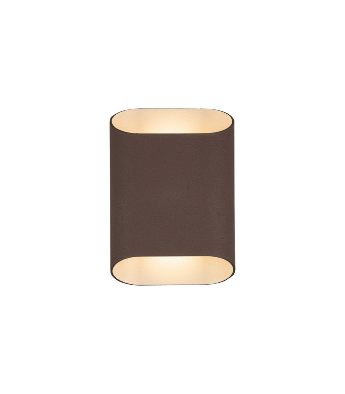 Waterloo Wall Lamp 125 x 180mm Angled Shade 2 x 6.5W LED 3000K 900lm IP65 Cacao -1