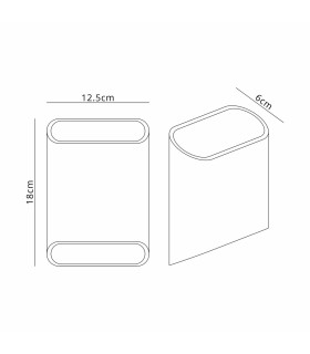 Waterloo Wall Lamp 125 x 180mm Angled Shade 2 x 6.5W LED 3000K 900lm IP65 Cacao -2
