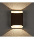 Waterloo Wall Lamp 125 x 180mm Angled Shade 2 x 6.5W LED 3000K 900lm IP65 Cacao -3