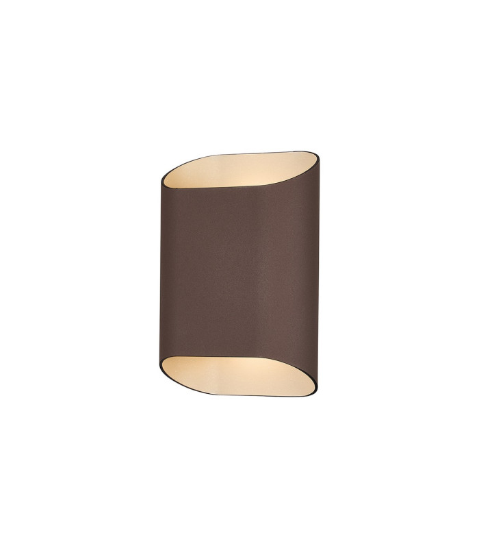 Waterloo Wall Lamp 125 x 180mm Angled Shade 2 x 6.5W LED 3000K 900lm IP65 Cacao -5