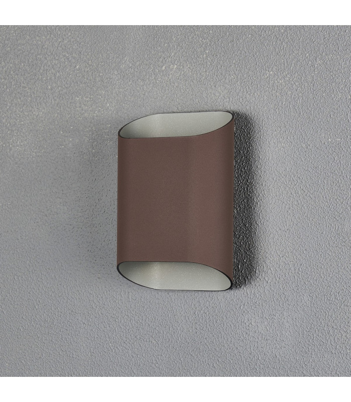 Waterloo Wall Lamp 125 x 180mm Angled Shade 2 x 6.5W LED 3000K 900lm IP65 Cacao -11