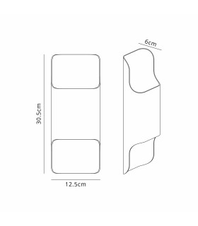 Waterloo Wall Lamp 125 x 305mm Even Open Curve Shade 2 x 6.5W LED 3000K 900lm IP65 Anthracite -2