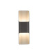 Waterloo Wall Lamp 125 x 403mm Even Open Curve Shade 2 x 6.5W LED 3000K 900lm IP65 Anthracite -1