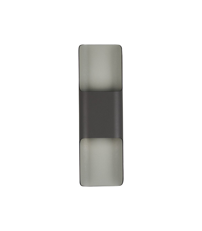 Waterloo Wall Lamp 125 x 403mm Even Open Curve Shade 2 x 6.5W LED 3000K 900lm IP65 Anthracite -4
