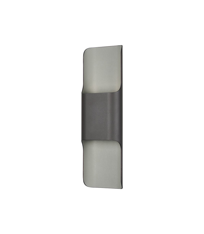 Waterloo Wall Lamp 125 x 403mm Even Open Curve Shade 2 x 6.5W LED 3000K 900lm IP65 Anthracite -8