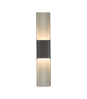 Waterloo Wall Lamp 125 x 670mm Even Open Curve Shade 2 x 6.5W LED 3000K 900lm IP65 Anthracite -1