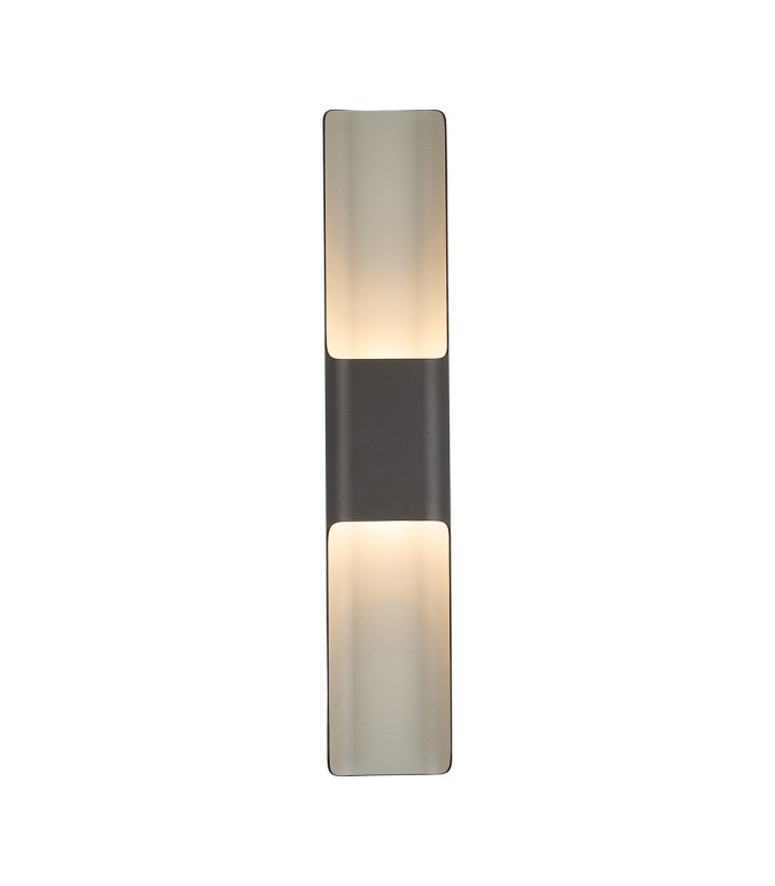 Waterloo Wall Lamp 125 x 670mm Even Open Curve Shade 2 x 6.5W LED 3000K 900lm IP65 Anthracite -1