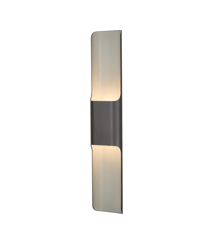 Waterloo Wall Lamp 125 x 670mm Even Open Curve Shade 2 x 6.5W LED 3000K 900lm IP65 Anthracite -6