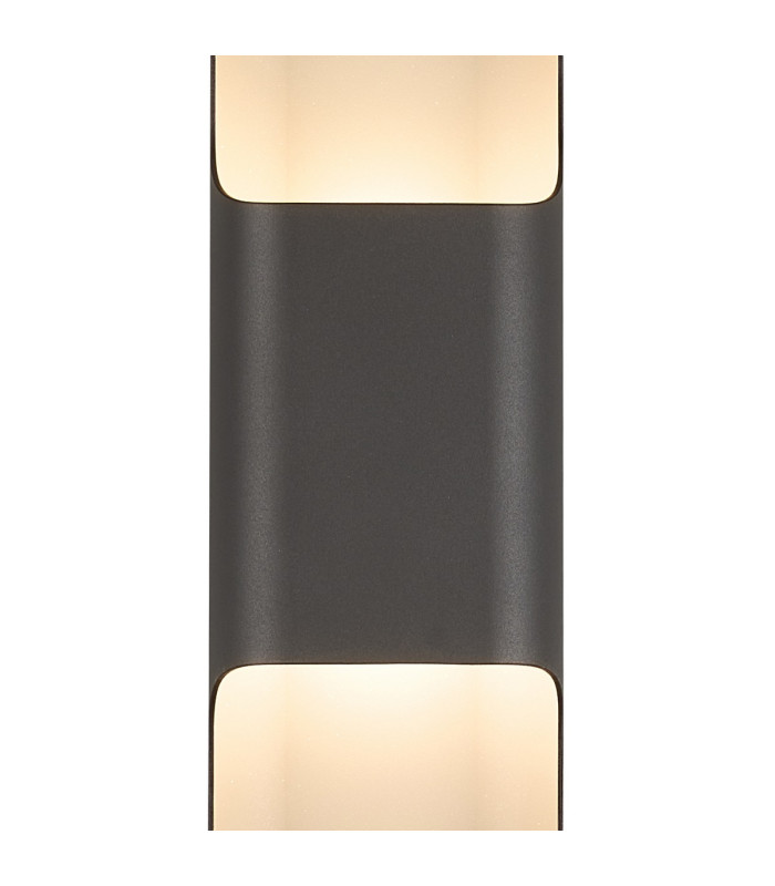 Waterloo Wall Lamp 125 x 670mm Even Open Curve Shade 2 x 6.5W LED 3000K 900lm IP65 Anthracite -7
