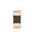 Waterloo Wall Lamp 125 x 305mm Even Open Curve Shade 2 x 6.5W LED 3000K 900lm IP65 Cacao -1