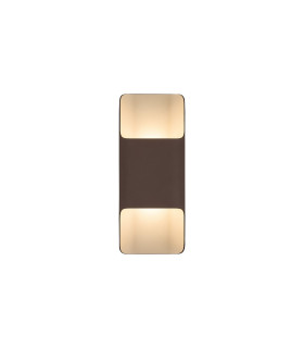 Waterloo Wall Lamp 125 x 305mm Even Open Curve Shade 2 x 6.5W LED 3000K 900lm IP65 Cacao -1