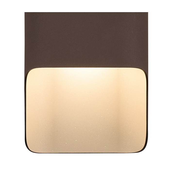 Waterloo Wall Lamp 125 x 305mm Even Open Curve Shade 2 x 6.5W LED 3000K 900lm IP65 Cacao -6