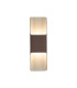Waterloo Wall Lamp 125 x 403mm Even Open Curve Shade 2 x 6.5W LED 3000K 900lm IP65 Cacao -1