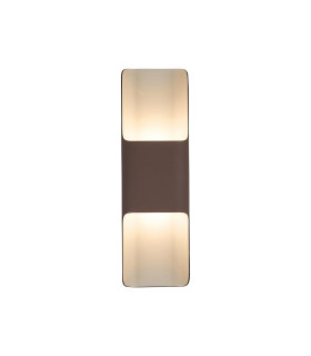 Waterloo Wall Lamp 125 x 403mm Even Open Curve Shade 2 x 6.5W LED 3000K 900lm IP65 Cacao -1