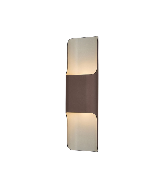 Waterloo Wall Lamp 125 x 403mm Even Open Curve Shade 2 x 6.5W LED 3000K 900lm IP65 Cacao -5
