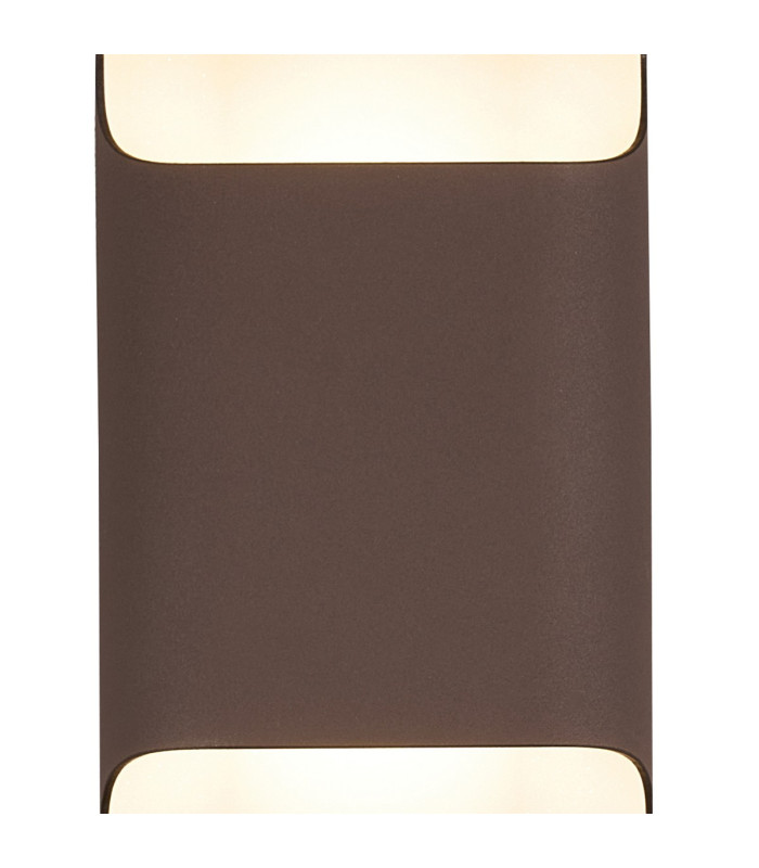 Waterloo Wall Lamp 125 x 403mm Even Open Curve Shade 2 x 6.5W LED 3000K 900lm IP65 Cacao -7