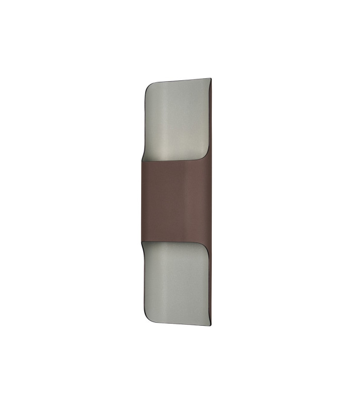 Waterloo Wall Lamp 125 x 403mm Even Open Curve Shade 2 x 6.5W LED 3000K 900lm IP65 Cacao -9