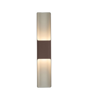 Waterloo Wall Lamp 125 x 670mm Even Open Curve Shade 2 x 6.5W LED 3000K 900lm IP65 Cacao -1