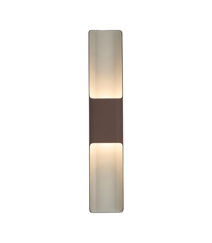 Waterloo Wall Lamp 125 x 670mm Even Open Curve Shade 2 x 6.5W LED 3000K 900lm IP65 Cacao -1