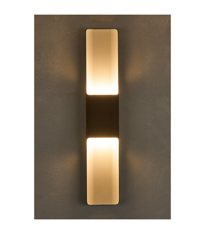 Waterloo Wall Lamp 125 x 670mm Even Open Curve Shade 2 x 6.5W LED 3000K 900lm IP65 Cacao -3