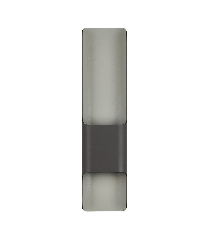 Waterloo Wall Lamp 125 x 508mm Offset Open Curve Shade 2 x 6.5W LED 3000K 900lm IP65 Anthracite -4