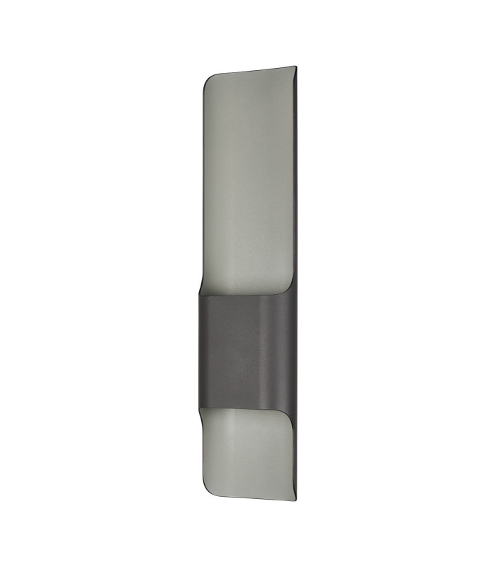 Waterloo Wall Lamp 125 x 508mm Offset Open Curve Shade 2 x 6.5W LED 3000K 900lm IP65 Anthracite -9