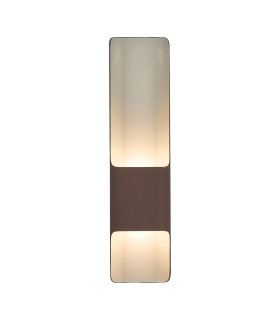 Waterloo Wall Lamp 125 x 508mm Offset Open Curve Shade 2 x 6.5W LED 3000K 900lm IP65 Cacao -1