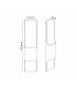 Waterloo Wall Lamp 125 x 508mm Offset Open Curve Shade 2 x 6.5W LED 3000K 900lm IP65 Cacao -2