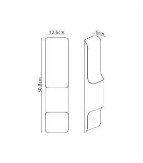 Waterloo Wall Lamp 125 x 508mm Offset Open Curve Shade 2 x 6.5W LED 3000K 900lm IP65 Cacao -2