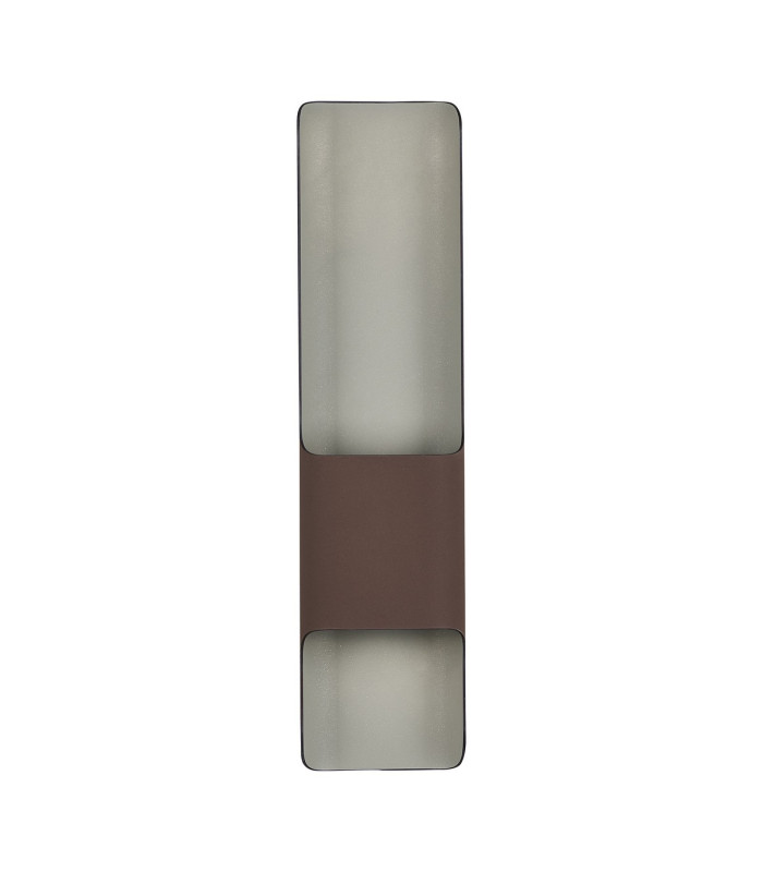 Waterloo Wall Lamp 125 x 508mm Offset Open Curve Shade 2 x 6.5W LED 3000K 900lm IP65 Cacao -4
