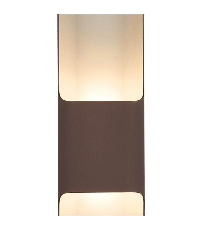 Waterloo Wall Lamp 125 x 508mm Offset Open Curve Shade 2 x 6.5W LED 3000K 900lm IP65 Cacao -7