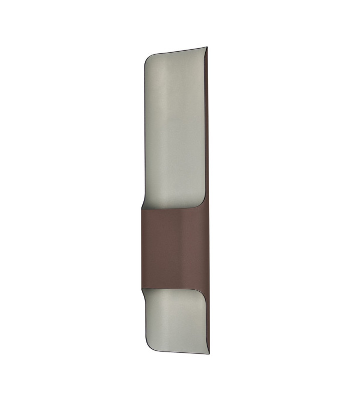 Waterloo Wall Lamp 125 x 508mm Offset Open Curve Shade 2 x 6.5W LED 3000K 900lm IP65 Cacao -9