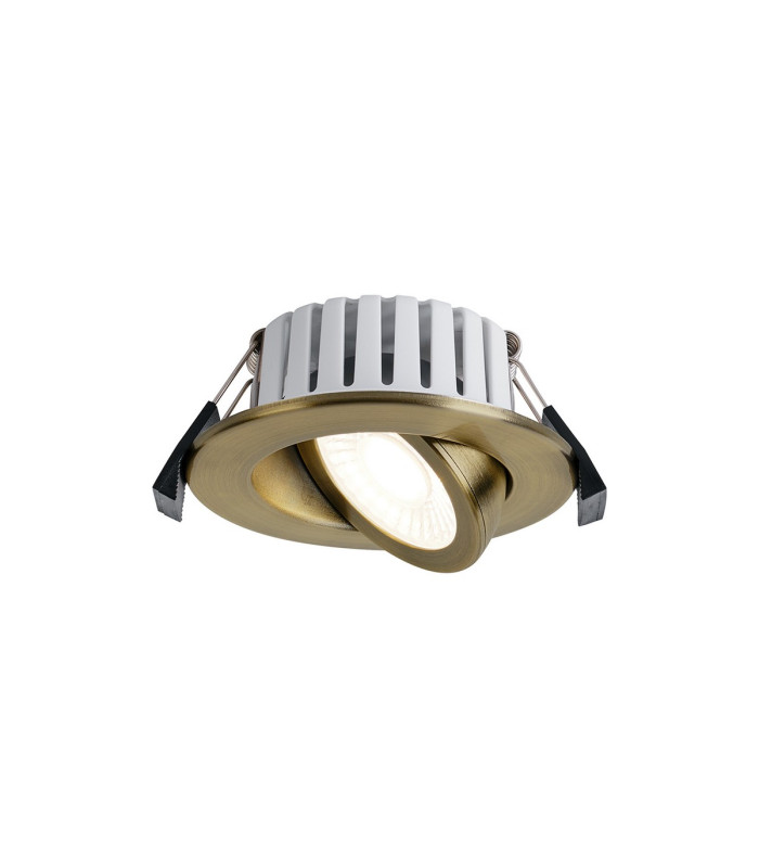 Copake 7W Triac Dimmable CCT LED Fire Rated Adjustable Downlight Antique Brass Cut Out: 70mm 700lm 60° DRIVER INC. IP65 -1