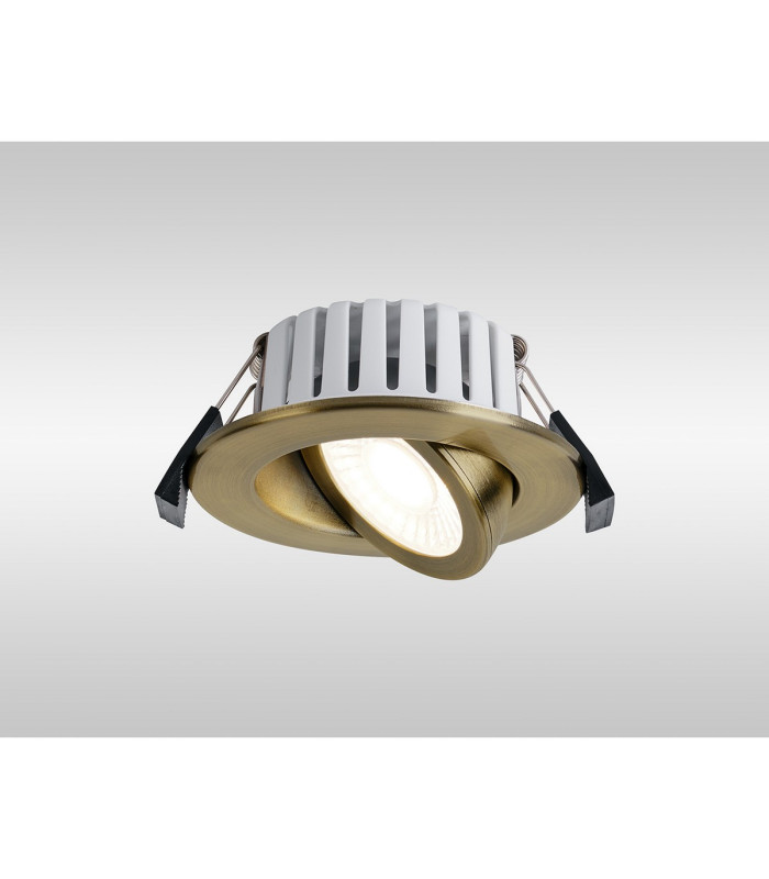 Copake 7W Triac Dimmable CCT LED Fire Rated Adjustable Downlight Antique Brass Cut Out: 70mm 700lm 60° DRIVER INC. IP65 -3