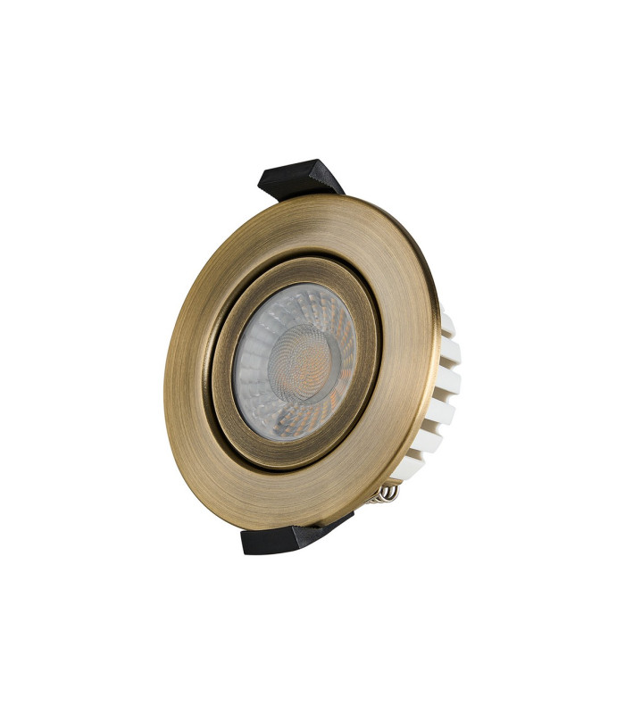 Copake 7W Triac Dimmable CCT LED Fire Rated Adjustable Downlight Antique Brass Cut Out: 70mm 700lm 60° DRIVER INC. IP65 -5