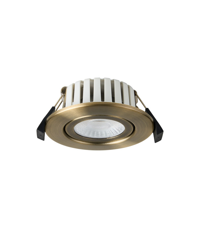 Copake 7W Triac Dimmable CCT LED Fire Rated Adjustable Downlight Antique Brass Cut Out: 70mm 700lm 60° DRIVER INC. IP65 -8