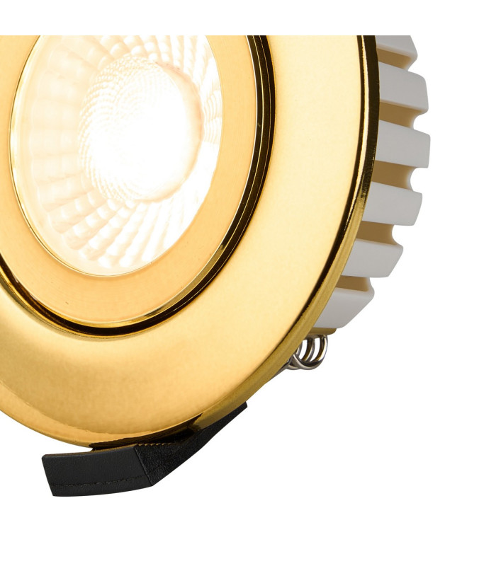 Copake 7W Triac Dimmable CCT LED Fire Rated Adjustable Downlight Brass Cut Out: 70mm 700lm 60° DRIVER INC. IP65 -7