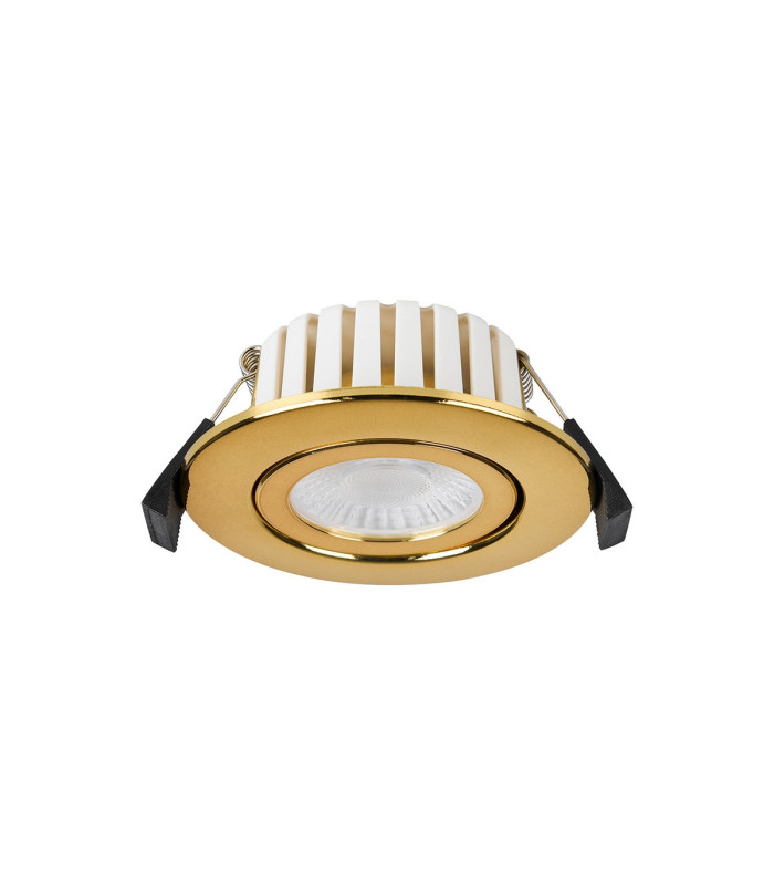 Copake 7W Triac Dimmable CCT LED Fire Rated Adjustable Downlight Brass Cut Out: 70mm 700lm 60° DRIVER INC. IP65 -9