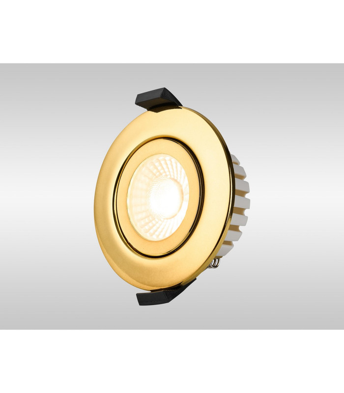 Copake 7W Triac Dimmable CCT LED Fire Rated Adjustable Downlight Brass Cut Out: 70mm 700lm 60° DRIVER INC. IP65 -13