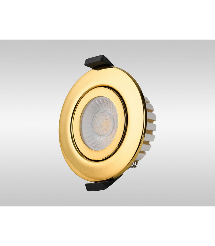 Copake 7W Triac Dimmable CCT LED Fire Rated Adjustable Downlight Brass Cut Out: 70mm 700lm 60° DRIVER INC. IP65 -14