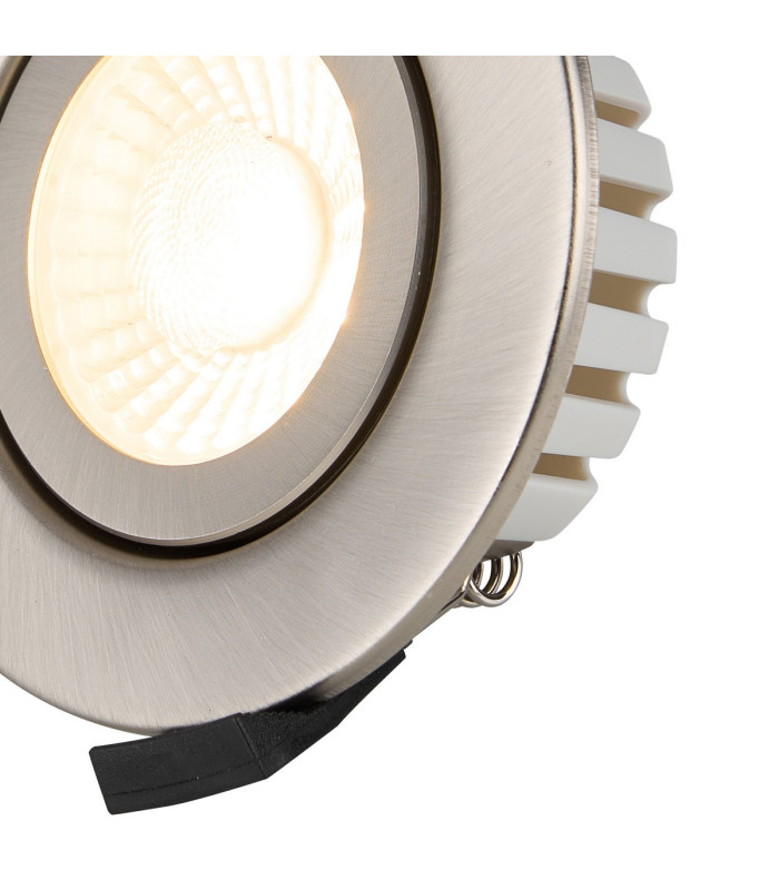 Copake 7W Triac Dimmable CCT LED Fire Rated Adjustable Downlight Brushed Nickel Cut Out: 70mm 700lm 60° DRIVER INC IP65 -7