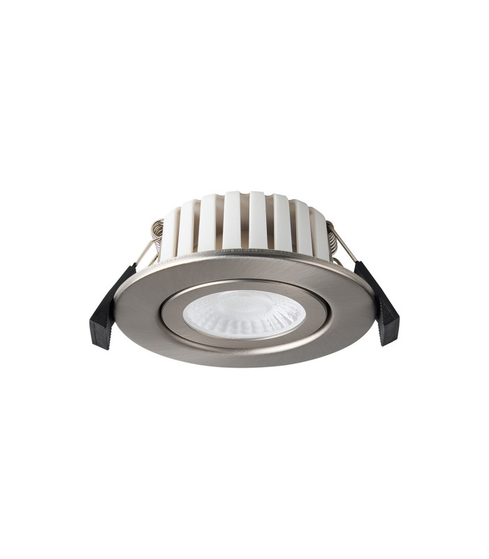 Copake 7W Triac Dimmable CCT LED Fire Rated Adjustable Downlight Brushed Nickel Cut Out: 70mm 700lm 60° DRIVER INC IP65 -9