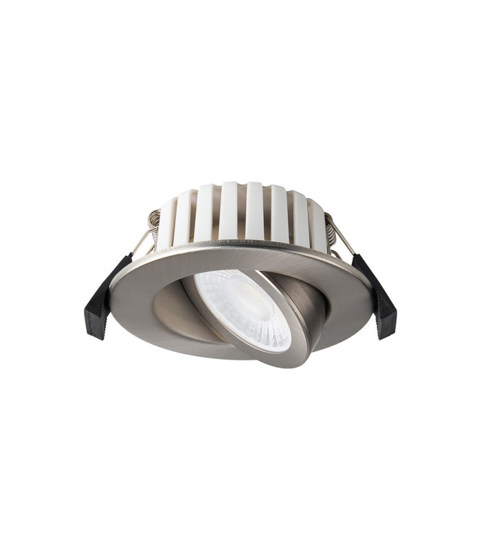 Copake 7W Triac Dimmable CCT LED Fire Rated Adjustable Downlight Brushed Nickel Cut Out: 70mm 700lm 60° DRIVER INC IP65 -10
