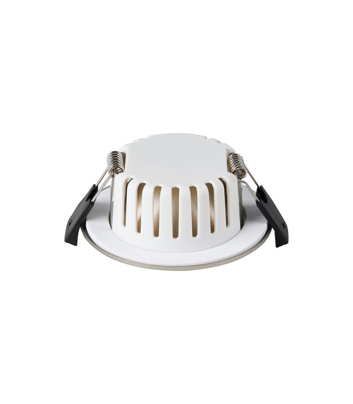 Copake 7W Triac Dimmable CCT LED Fire Rated Adjustable Downlight Brushed Nickel Cut Out: 70mm 700lm 60° DRIVER INC IP65 -12