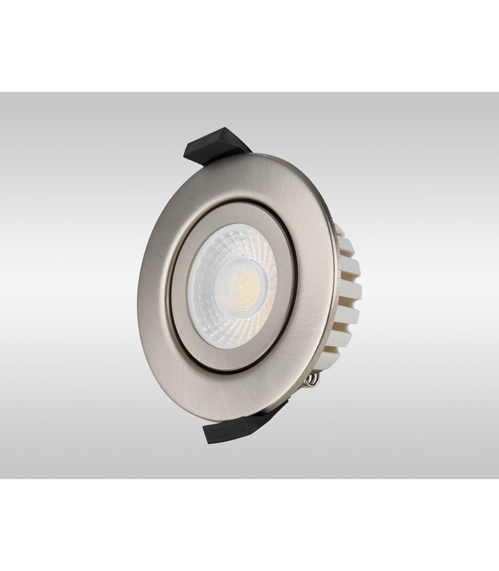 Copake 7W Triac Dimmable CCT LED Fire Rated Adjustable Downlight Brushed Nickel Cut Out: 70mm 700lm 60° DRIVER INC IP65 -14