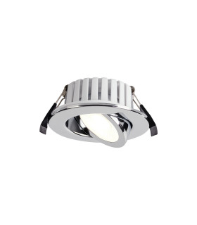 Copake 7W Triac Dimmable CCT LED Fire Rated Adjustable Downlight Chrome Cut Out: 70mm 700lm 60° DRIVER INC. IP65 -1