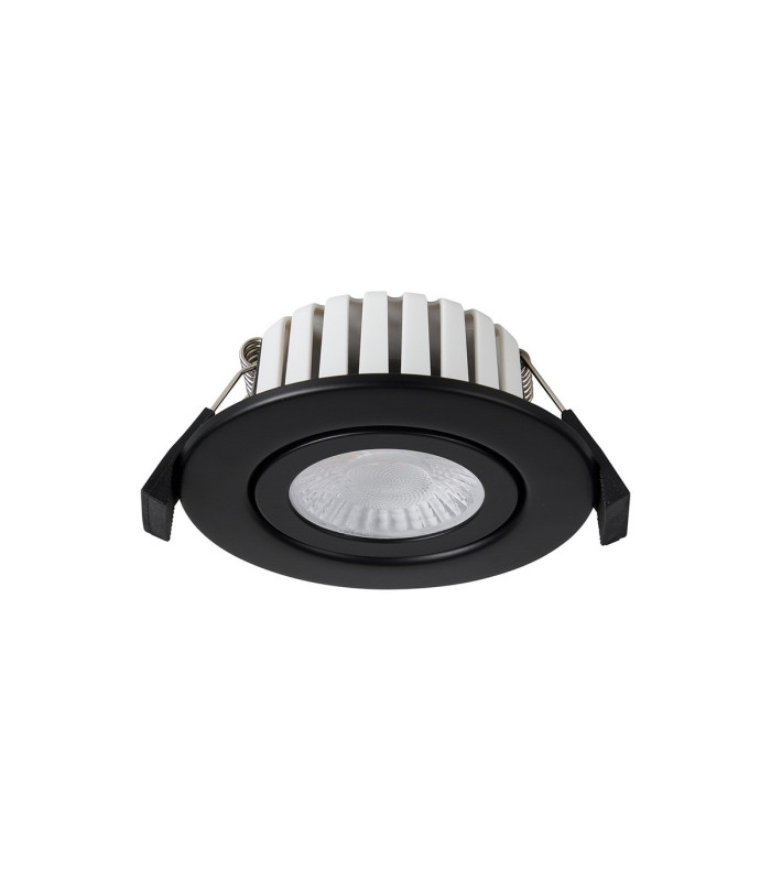 Copake 7W Triac Dimmable CCT LED Fire Rated Adjustable Downlight Matt Black Cut Out: 70mm 700lm 60° DRIVER INC. IP65 -9