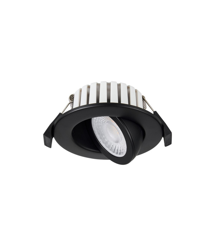 Copake 7W Triac Dimmable CCT LED Fire Rated Adjustable Downlight Matt Black Cut Out: 70mm 700lm 60° DRIVER INC. IP65 -10