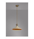 Moravia 35cm 1 Light Braided Pendant Round Tiered Metal Shade Antique Brass/Golden Brown/Beige/Gold-3