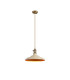 Moravia 35cm 1 Light Braided Pendant Round Tiered Metal Shade Antique Brass/Golden Brown/Beige/Gold-4